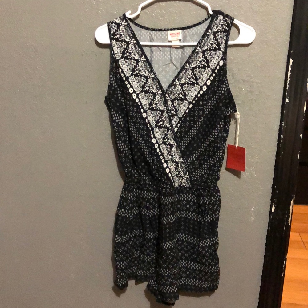 Black and white romper